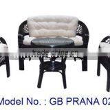 Modern Rattan Furniture, Home Furniture, Modern Living Room Sofa Set, Rattan Armchair and Round Table thumbnail-1