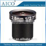 cn aico top selling car product wide angle f2.0 1/2.7 inch 2.8mm m12 cctv rear view camera lens