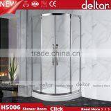 Stainless Steel Roller CHEAP PRICE Fan-shaped Shower Room With Acrylic Tray Tempered Glass Shower Enclosure thumbnail-1