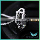 Moissanite Diamond Pendant Designs, 0.5CT VVS Clarity Moissanite Diamond Pendant Set for Women thumbnail-4