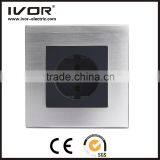 2016 new design IVOR aluminum silver material Germany socket switch