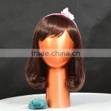 Fashion Golden Egghead Female Mannequin Head Fiberglass Display For Wig thumbnail-1