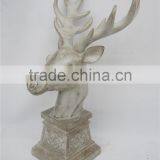 Hot Selling Resin Wash White Deer Head Decoration thumbnail-1