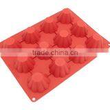 12-Cavity Large Silicone Mold for Homemade Tart, Bundt, Cake, Cheesecake, Pudding, Jello thumbnail-2