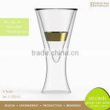 Custom Handmade Double Wall Pyrex Clear Crystal Beer Glass thumbnail-5