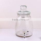 Clear Glass Beverage Dispenser Jar With Faucet thumbnail-6
