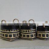 High Quality Best Selling Eco-friendly Bamboo Seagrass Storage Baskets From Vietnam thumbnail-1