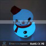 New Product Cartoon Snowman Shape Ibastek Bluetooth Speaker With LED Light thumbnail-6