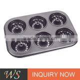 6 Cups Non-stick Carbon Steel Baking Molds thumbnail-1
