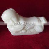Hand Carved Small Marble Stone Chinese Baby Sculpture thumbnail-1