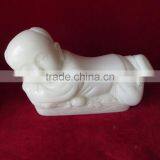 Hand carved small marble stone Chinese baby sculpture