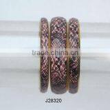 Imitation Leather Bracelet on Brass Base thumbnail-1