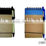 Best selling natural ECO friendly Recycled paper note book with pen
