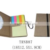 Hot selling Recycled paper cover notebook with memo stick for promotion