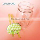 Drinkware Transparent Glass Table Beer Jar With 2 Pieces of Straws thumbnail-6