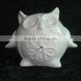 Unique Design Ceramic Owl Figurine for Home Decoration thumbnail-1
