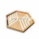 Hexagon Colored Lacquer Serving Tray thumbnail-2