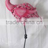 Metal Pink Flamingo Garden Ornaments Home Decoration Handmade Craft From Waste Material thumbnail-2