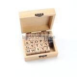 educational kids wooden letter stamp