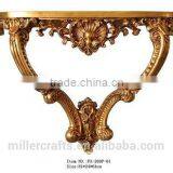 Bed Side Decorative Baroque Style Hanging Console Table and Mirror Set thumbnail-2