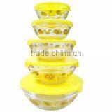 Glass Bowl Set With PP Lid thumbnail-1