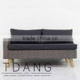 Torguta Right Hand WickerPatio Bench - Poly Rattan Vietnam - Outdoor Conversation Furniture thumbnail-1