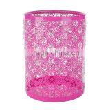 2016 Fancy Round Shape Wire Mesh Pink Trash Can thumbnail-1