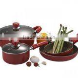 7pcs Black Pressed Aluminum Nonstick Cookware Set Kitchen Utensil thumbnail-2