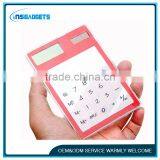 Solar Powered Touch Screen LCD 8 Electronic Digital Calculator Solar Powered Thin Pocket Calculator thumbnail-1