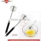 Stainless Steel Rotary Beater Hand Push Kitchen Rotation Hand Egg Whisk thumbnail-1