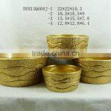 Golden Color Terracotta Flower Pot Christmas Various Shape Ceramic Flower Pot thumbnail-5