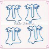 Promotional Christmas Bell Shaped Colorful Metal Wire Paper Clip Gifts