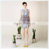 Customized 2015 Top Quality New Design Digital Printing Cotton Dresses thumbnail-1