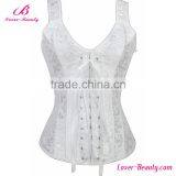 White Tight Lacing Sport Corset Overbust thumbnail-1