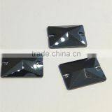 Wholesale Rectangle Flat Back Sew on Crystal Stone Loose Pendant for Garment Accessories thumbnail-2