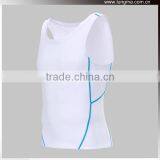 Polyester Summer Running Compression Tank Top, Tatto Compression Garments, Elastic Sleeveless Rash Guards thumbnail-4