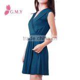 Women's r Deep V-Neck Sleeveless Prom Dress thumbnail-1