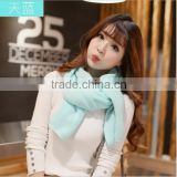 Autumn Winter Ladies or Women or Girls Fashion Pure Color New Blue Knitted Scarf Majored Maker thumbnail-1