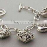 Fashion Heart Charm Bracelet, Alloy Charm Bracelet, West Style Bracelet thumbnail-1