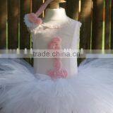 Wholesale Children Clothes Chiffon Pettiskirts White Tutu Skirts Chiffon Ruffles Tutu Skirt for Girls thumbnail-1