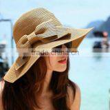 Zm40594b Summer New Model Bowknot Design Women Straw Sun Visor Hat thumbnail-4