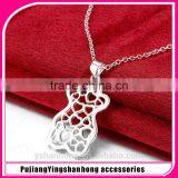 Fashion 925 Silver Bear Pendant Sautoir Wholesale Creative Hollow Out thumbnail-1
