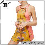 2017 OEM Summer Femme Silky Tunic Dream Free Printed Sexy Blouse thumbnail-1