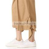 Puls Size Xxxl Polished Shirting Side Tie Khaki Cropped Pants thumbnail-4