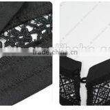 Wholesale Custom Fashion Chiffon Jumpsuits Black Woman Romper thumbnail-5