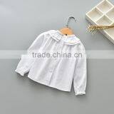 Wholesale Turn-down Collar Kids Shirt Girl Blouse Blank thumbnail-2
