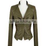 Faux Leather Black Plain Cool Streetwear Custom Varsity Jacket Wholesale thumbnail-5