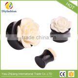 Hot Sell Colorful Rose Flower Acrylic Ear Plug Body Piercing thumbnail-5