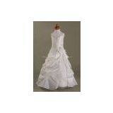 A-line V-neck Spaghetti Straps Crystal Floor-length Bridesmaid Dresses thumbnail-1