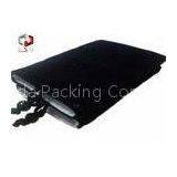 Black Velvet Cell Phone Drawstring Bag For Nikia , Motorola , Meizu thumbnail-1